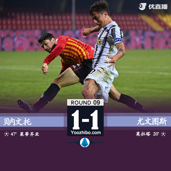 <a href=/zuqiugengduo/juventus/ target=_blank class=infotextkey>尤文图斯</a>1-1贝内文托