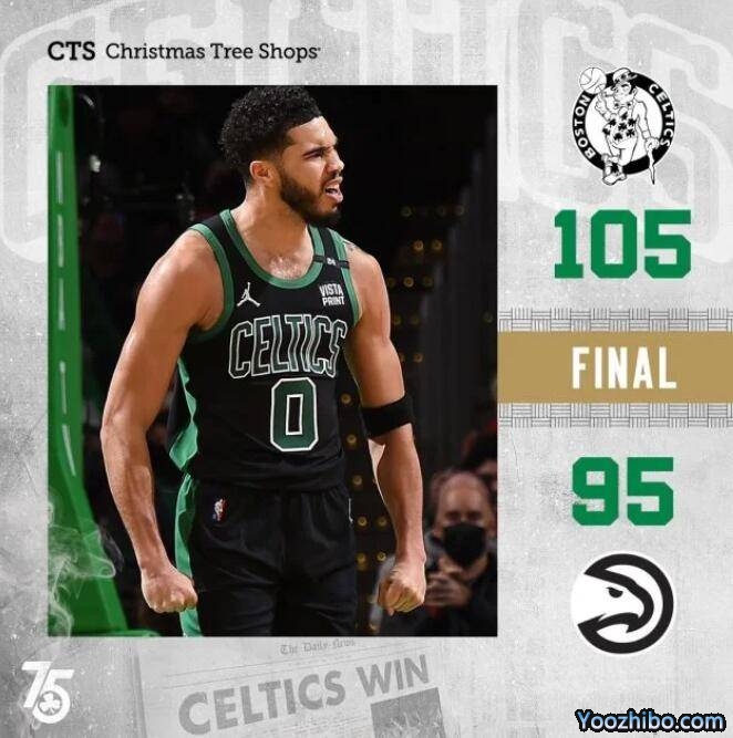 绿军105-95逆转老鹰  塔图姆38+10 特雷-杨30+10 博格丹26+6 