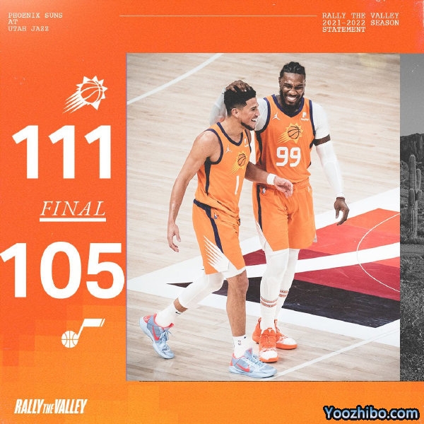 太阳111-105逆转爵士 布克33分 保罗16+6+16 博格达诺维奇21+7