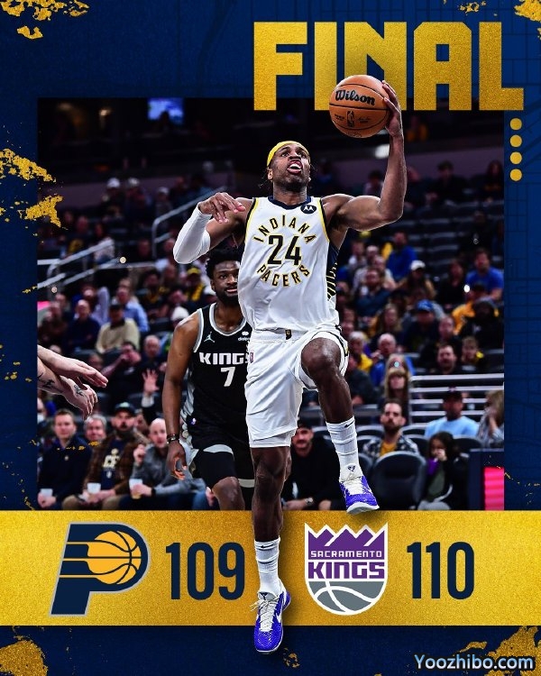 国王110-109绝杀步行者 琼斯补篮绝杀 米切尔25+7 希尔德25+7
