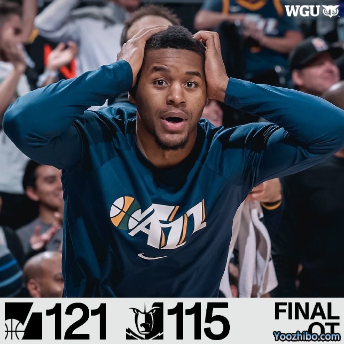 爵士121-115终结灰熊 戈贝尔22+21 杰克逊28+7